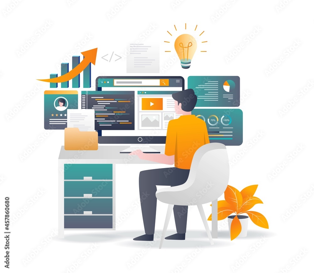 Poster Smartphone and web application layout program