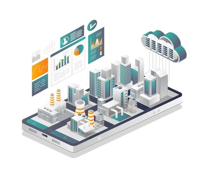 Smart city security with cloud server data analyst on smartphone
