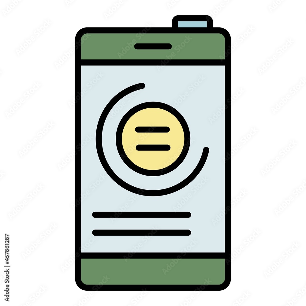 Poster steps count apps icon. outline steps count apps vector icon color flat isolated