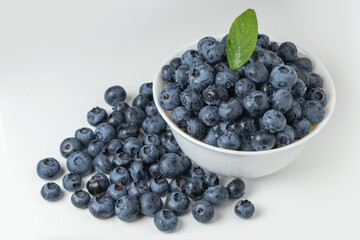 Blueberry antioxidant superfood isolated on white