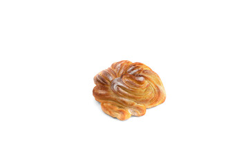 sweet bun on a white isolated background