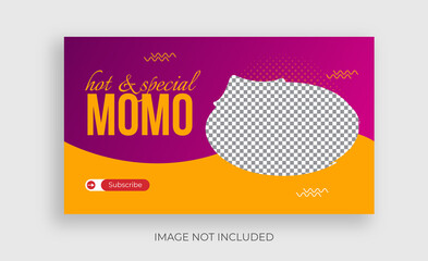 food youtube thumbnail template