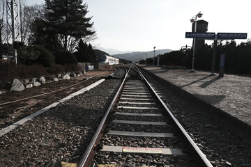 Fototapeta na wymiar The picture on the railroad.