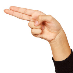 american sign language letter h