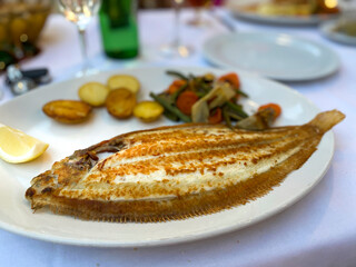 Fish grilled sole, Mallorca, Spain