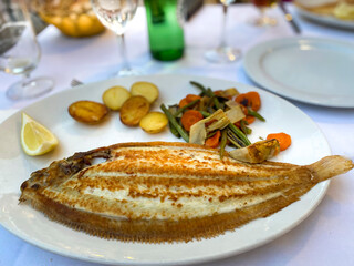 Fish grilled sole, Mallorca, Spain