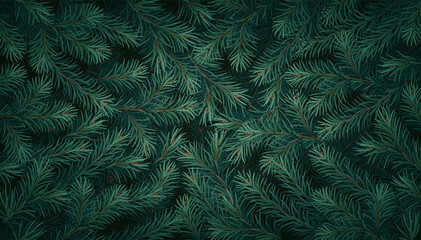 Realistic vector Christmas tree branches background - 457866226