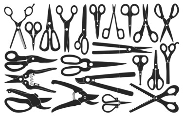 Scissors vector black set icon. Vector illustration scissor equipment on white background. Isolated black set icon scissors.