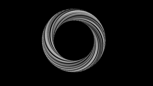 Rotating toroid shape (4K 3840x2160 30fps).