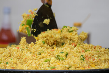 NATO Days 2021, Ostrava, Czechia - September - 18: NATO (North Atlantic Treaty Organization). Wavy and undulated flag of defense alliance and partnership is floating in the air. Documentary of event.