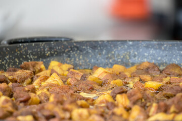 NATO Days 2021, Ostrava, Czechia - September - 18: NATO (North Atlantic Treaty Organization). Wavy and undulated flag of defense alliance and partnership is floating in the air. Documentary of event.