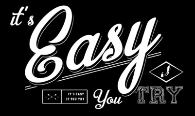 white vector lettering in vintage style on a black background © Paulina