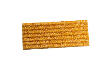 Bar with nuts isolated on a white background.
