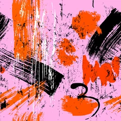 Gardinen seamless abstract background composition, with paint strokes and splashes, grungy © Kirsten Hinte