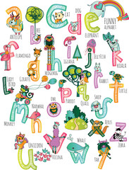 Poster Children room education letters alfabet © Nataly