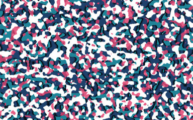 Seamless camouflage pattern. Repeating digital dotted hexagonal camo military texture background. Abstract modern fabric textile ornament.