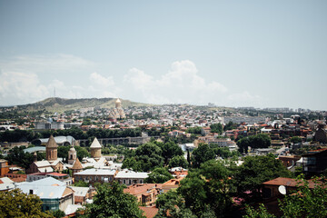 Fototapeta na wymiar Beautiful cityscape of the Georgian city of Tbilisi