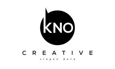 KNO creative circle letters logo design victor - obrazy, fototapety, plakaty