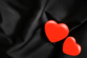 beautiful heart on silk background
