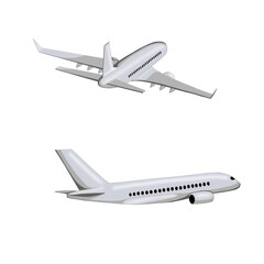 Hand draw airplane isolated in white. Digital illustration plane. A set of illustrations of air transport. Travel symbol. adventure clipart
