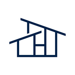 Real estate logo icon flat vector simple isolated illustration signage template design trendy.