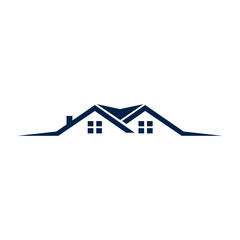 Real estate logo icon flat vector simple isolated illustration signage template design trendy.