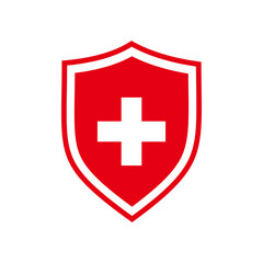 Obraz premium Protection of immunity icon. Shield immune system concept