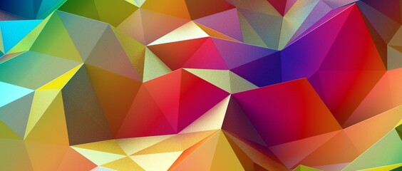 Fototapeta premium Mosaic triangular low poly style abstract geometric background