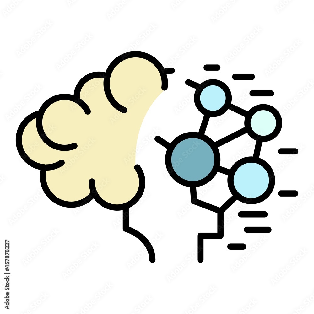 Poster artificial intelligence icon. outline artificial intelligence vector icon color flat isolated