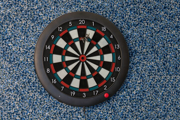 Hitting a 180 on a soft-tip dart board