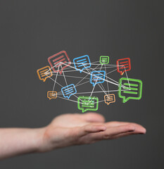 holding letter icon,email icons .Contact us by newsletter email and protect your personal information from spam mail. Customer service call center contact us.