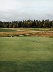 Fototapeta na wymiar Swedish golf course at the end of the summer 