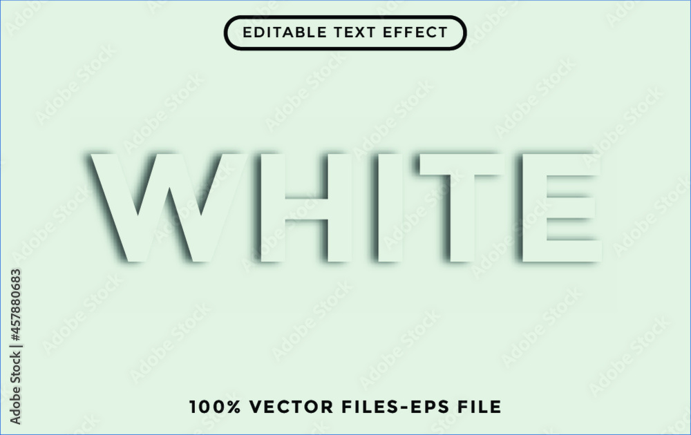 Poster white 3d editable vector text effect free vector