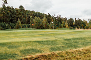 Swedish golf course at the end of the summer 