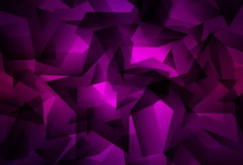 Dark Purple vector polygonal pattern.