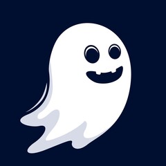Halloween Ghost Cartoon Illustrations Vector