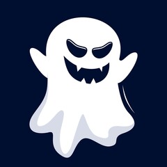 Halloween Ghost Cartoon Illustrations Vector