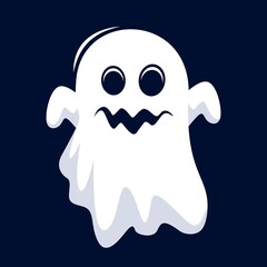 Ghost Halloween Cartoon Illustrations Vector