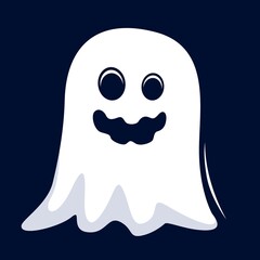 Ghost Halloween Cartoon Illustrations Vector