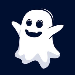 Halloween Ghost Cartoon Illustrations Vector