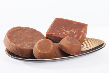 Sugar cane panela - photo on white background