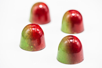 Premium candies on background.