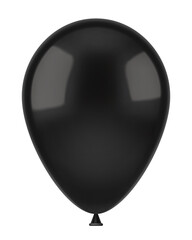 Black helium balloons. 3D realistic vector illustration, isolated on white background.