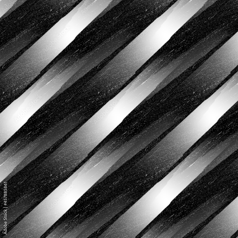 Poster discontinuous black white and grey diagonal striped pattern and design on a textured background