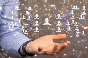 hierarchy connection team group digital