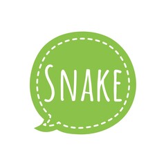 ''Snake'' Green Speech Bubble Quote Illustration