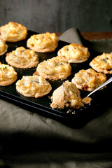 Mince meat mini pies with mashed potato