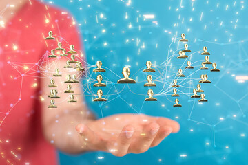 hierarchy connection team group digital