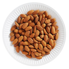 Almonds in a plate