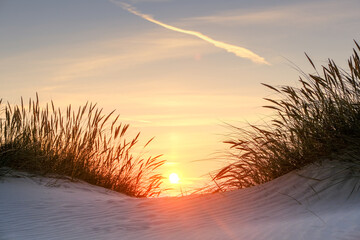 Gorgeous Sunset on the Coast of northern Jutland, Denmark, Europe